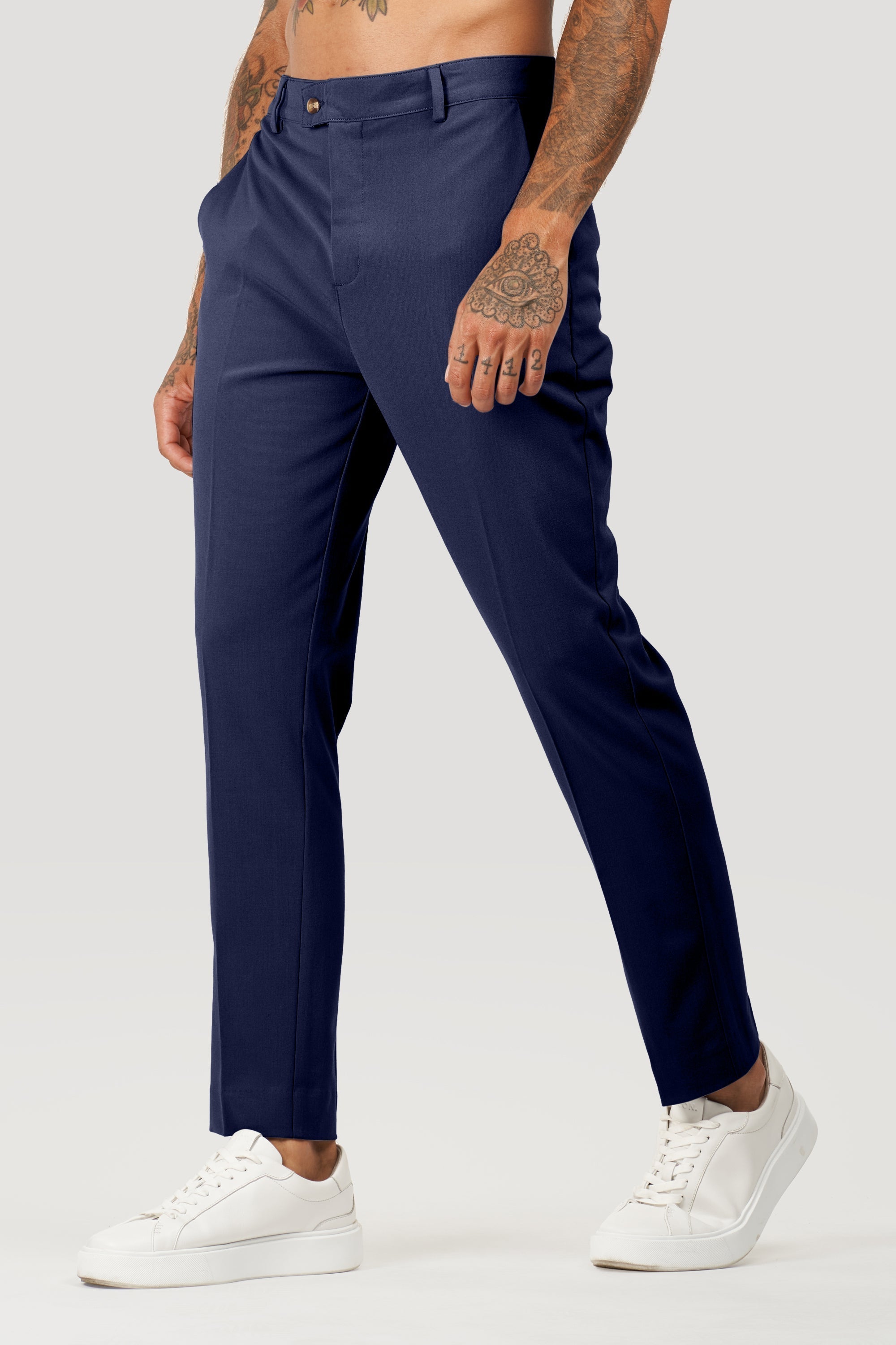 Calça Alfaiataria Masculina Milano Forth Azul Marinho