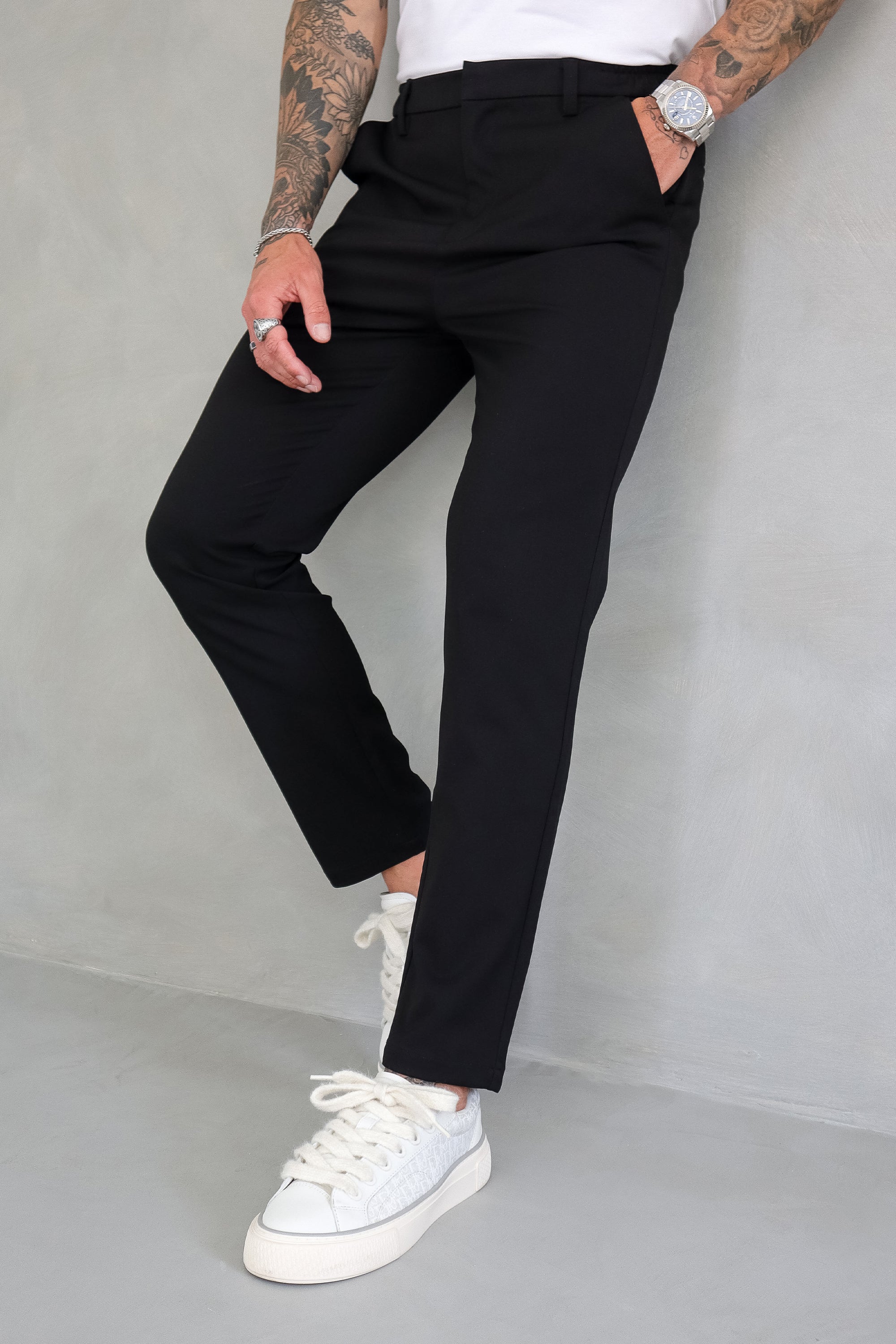Calça Social Masculina De Santis Forth Preta