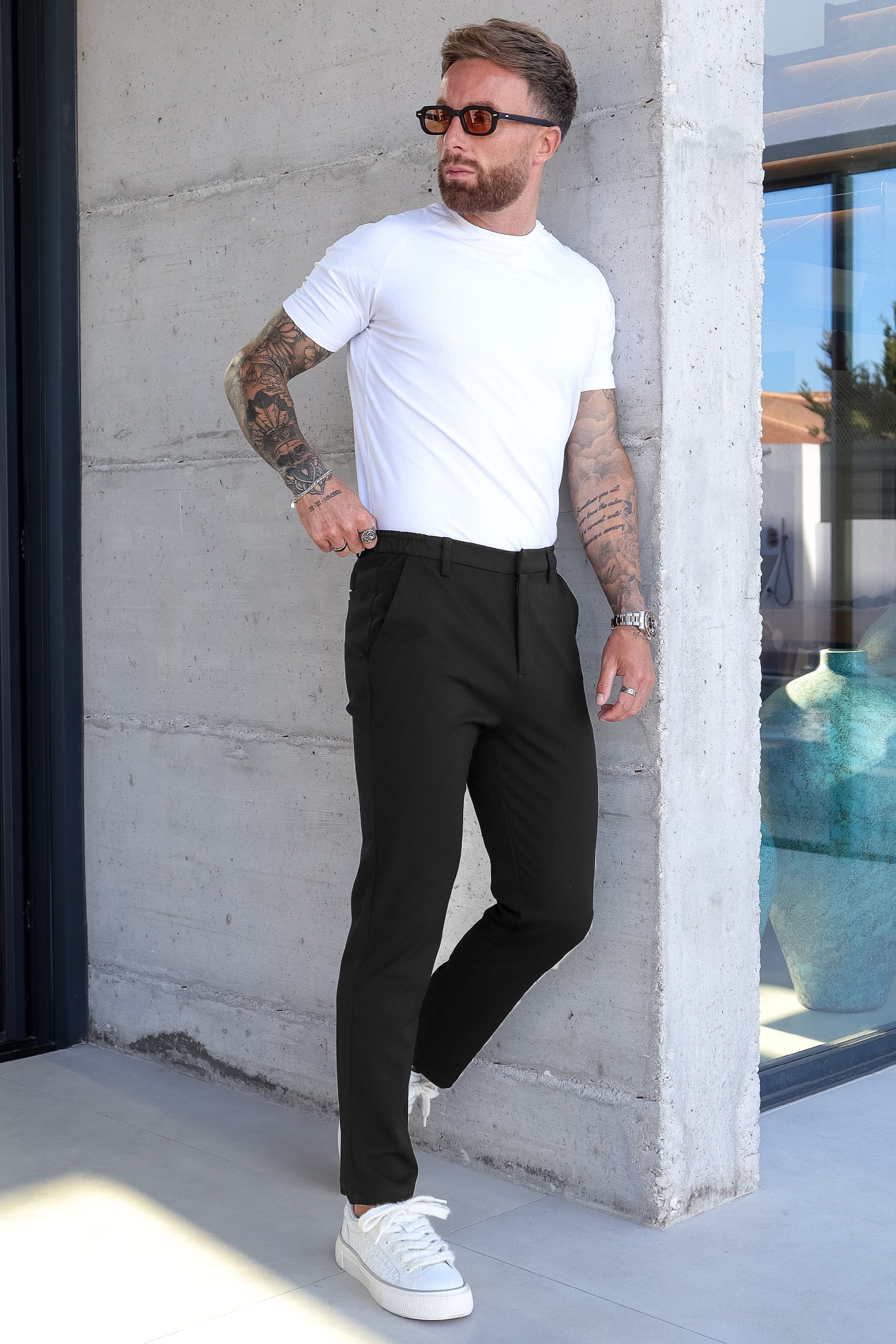 Calça Social Masculina De Santis Forth Preta