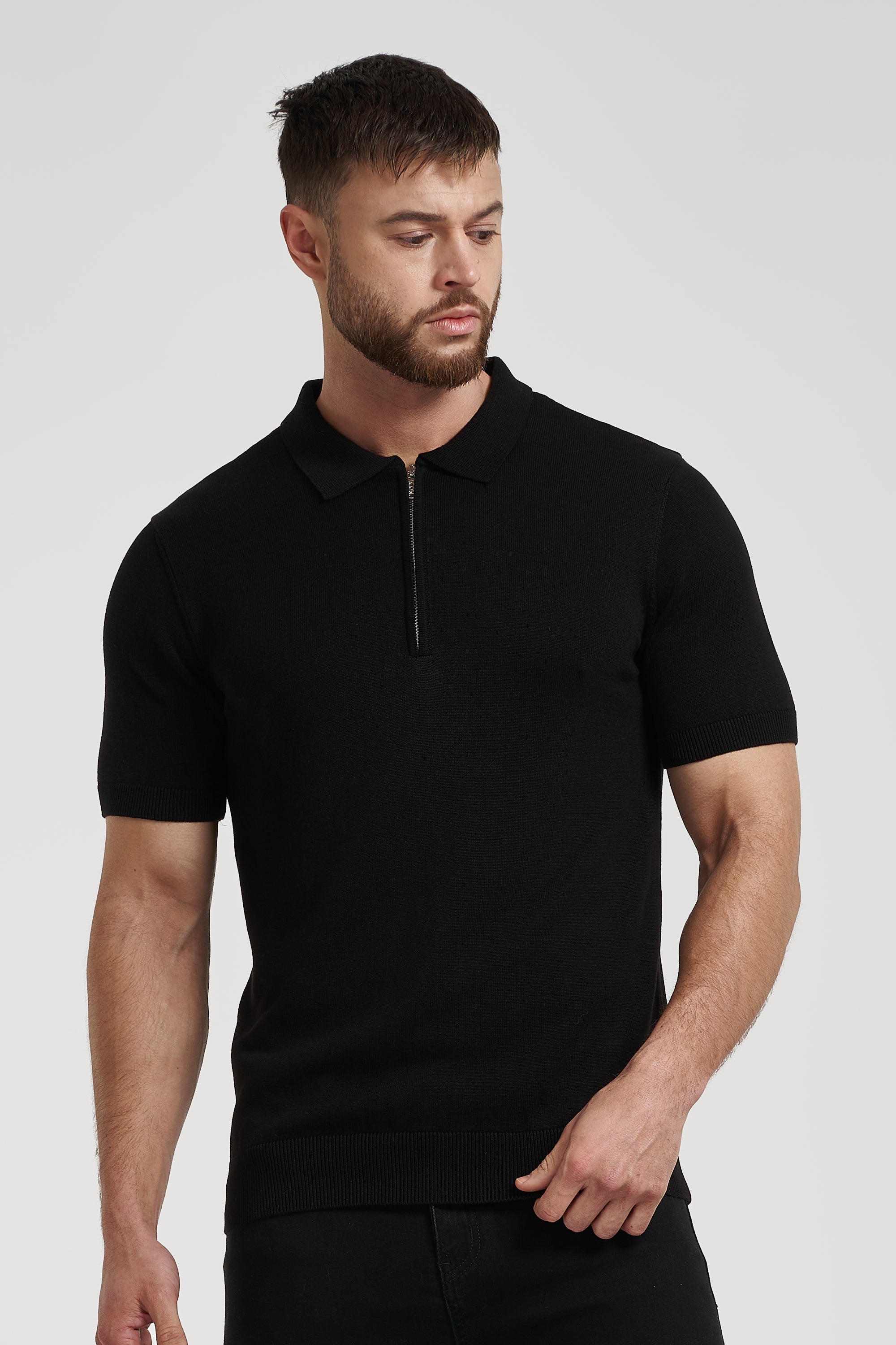 Camisa Polo Masculina Forth Preta