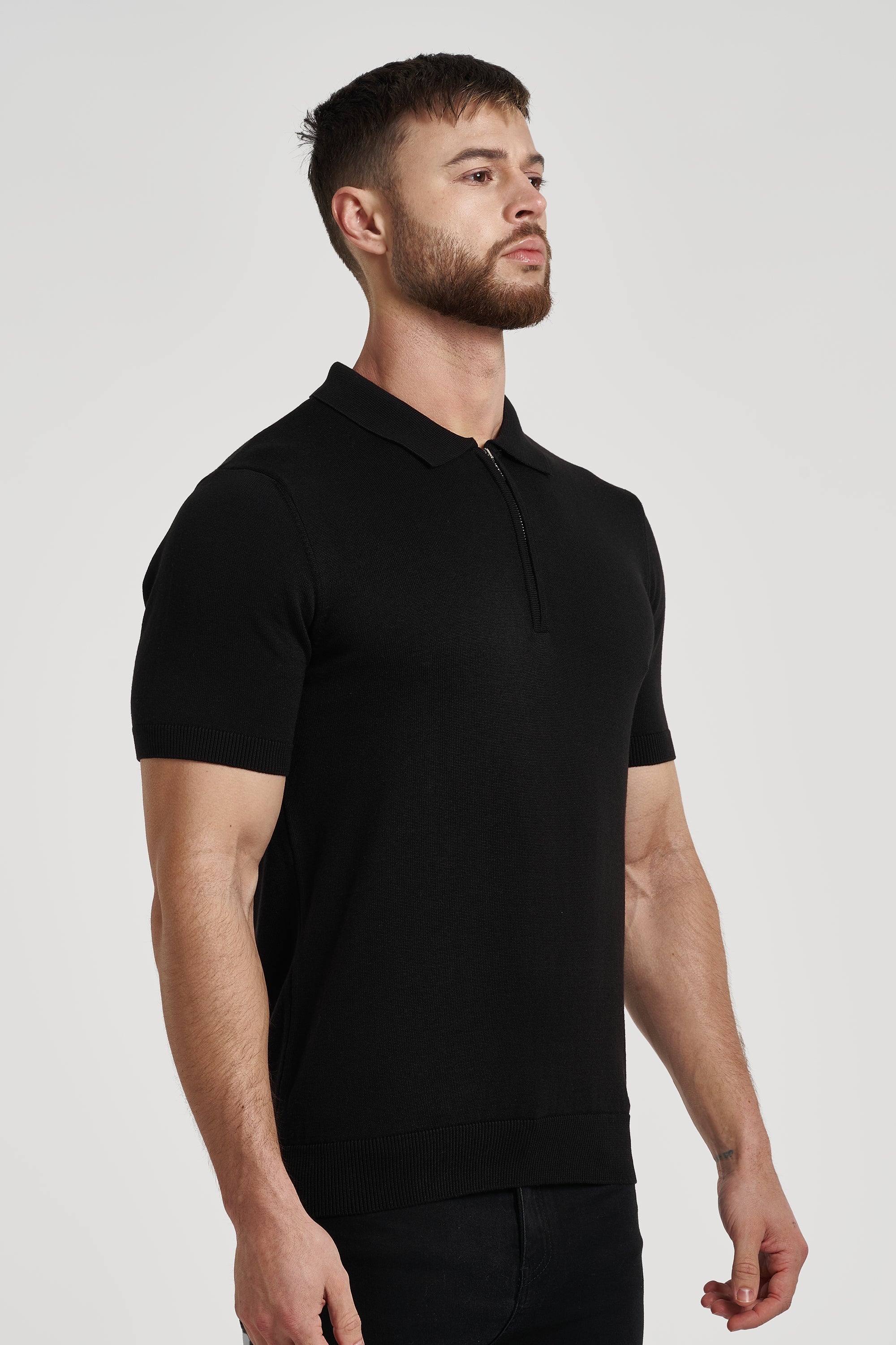 Camisa Polo Masculina Forth Preta