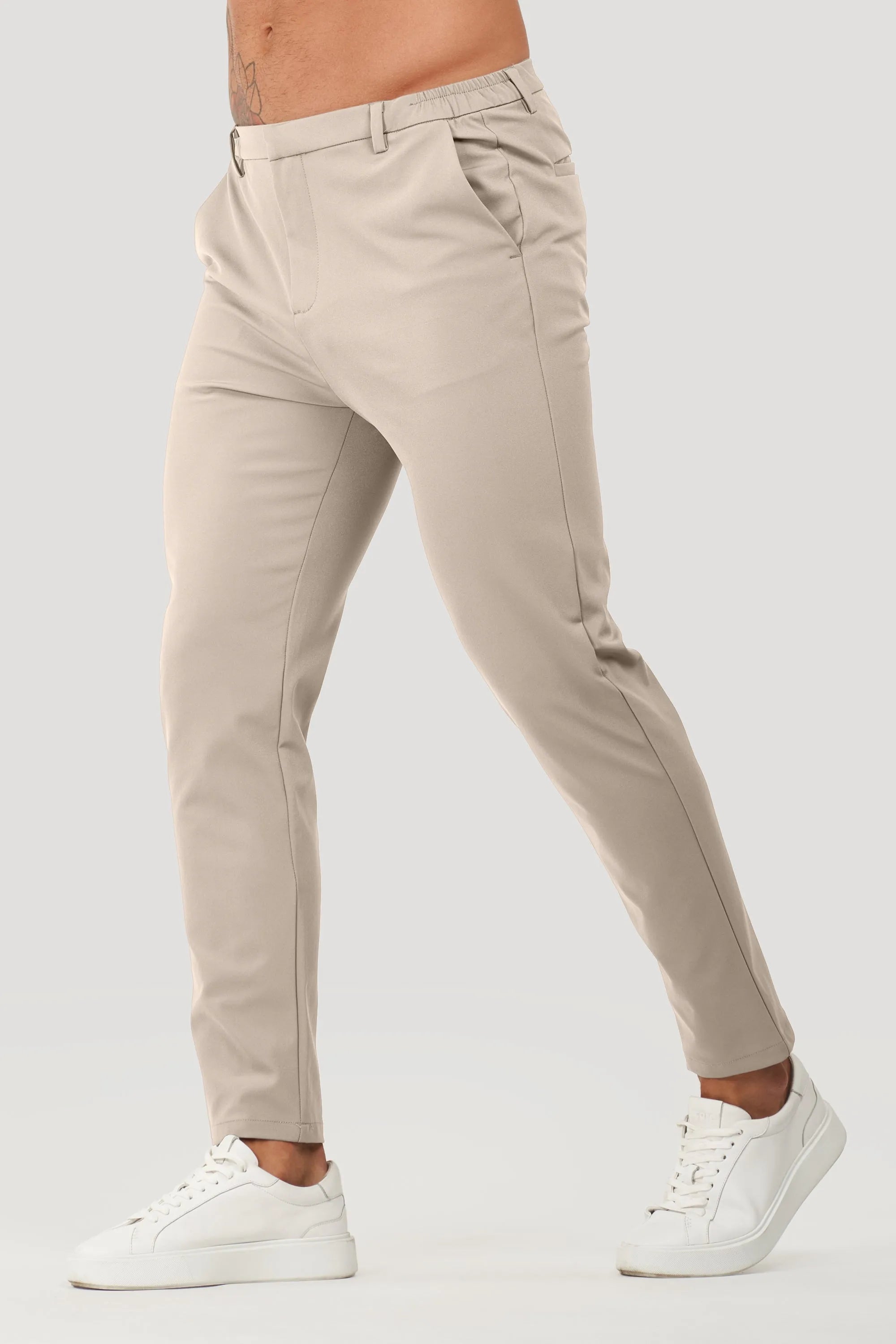 Calça Alfaiataria Masculina Tech Forth Bege