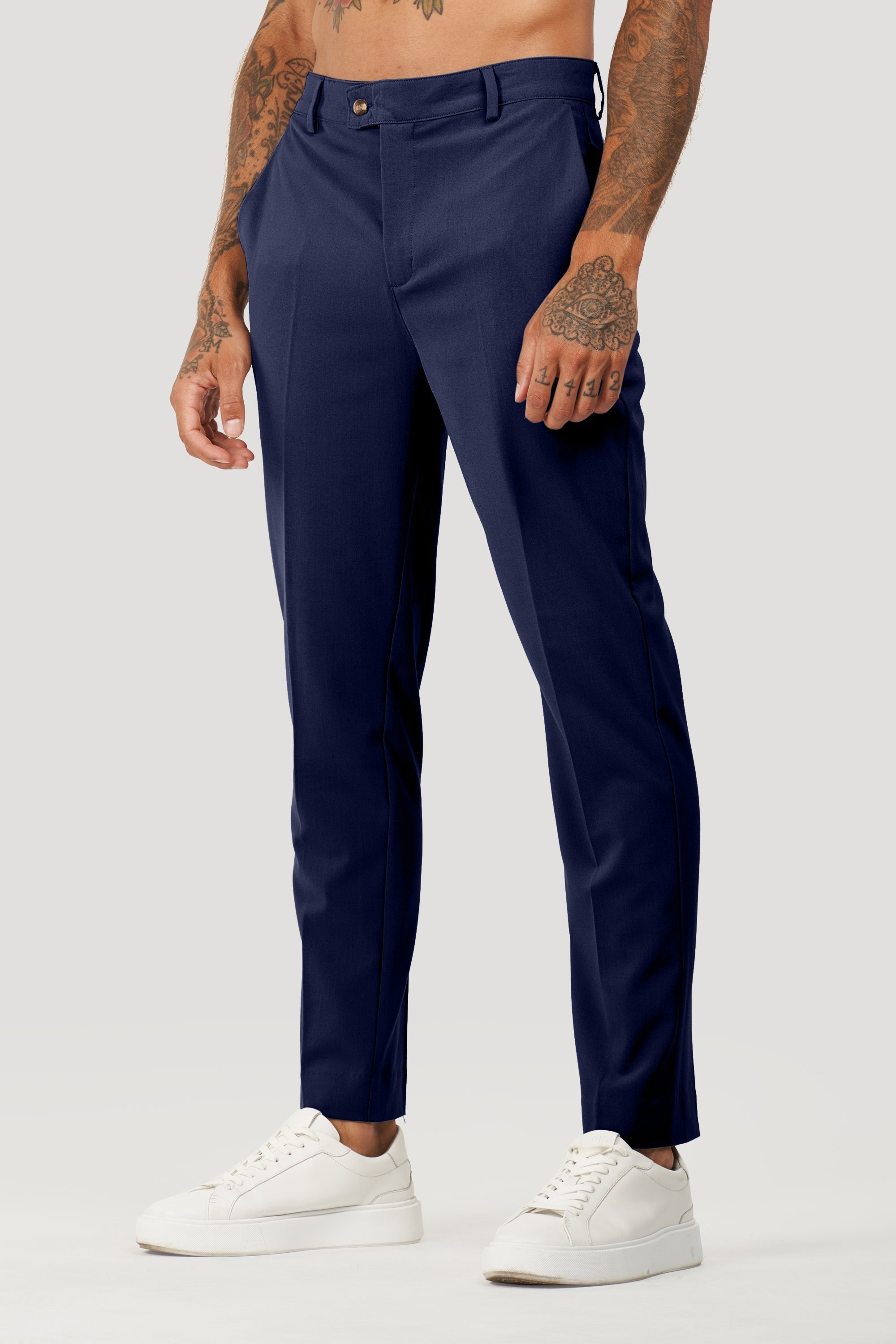 Calça Alfaiataria Masculina Milano Forth Azul Marinho