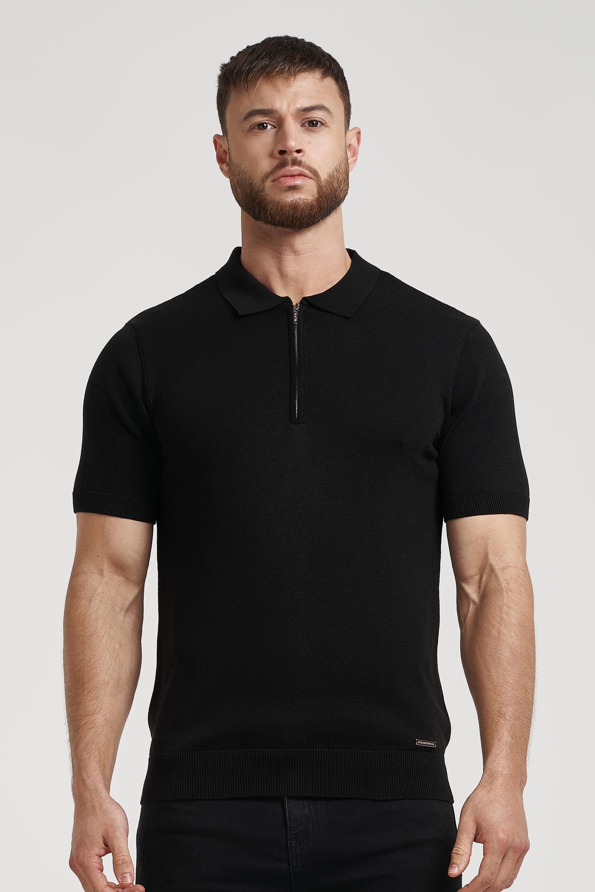 Camisa Polo Masculina Forth Preta